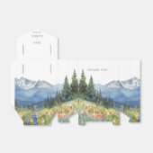 モダンエレガント水彩山結婚山 フェイバーボックス (折り畳みなし)