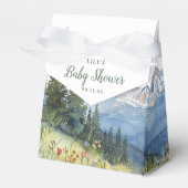 モダンエレガント水彩山 赤ちゃんシャワー フェイバーボックス (正面サイド)