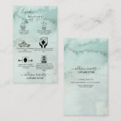 モダンエレガント水彩緑のカップケーキ気にバス 名刺 (正面/裏面)