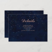 モダンエレガント水結婚色 エンクロージャーカード (正面/裏面)