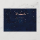 モダンエレガント水結婚色 エンクロージャーカード (正面)