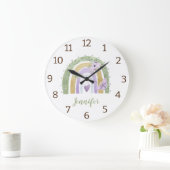 モダンエレガント水色のレボーパーソナライズされたウ ラージ壁時計 (ホーム)