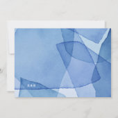 モダンエレガント水色結婚図形 招待状 (裏面)