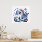 モダンエレガント水色 ポスター (キッチン)