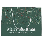 モダンエレガント水色 ラージペーパーバッグ (裏面)