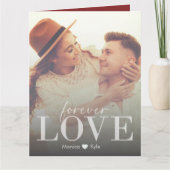 モダンエレガント永遠に愛する写真バレンタインのカード カード (正面)