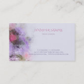 モダンエレガント油カラーフラワーアートテンプレート 名刺 (裏面)
