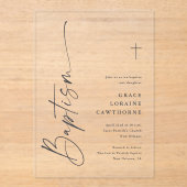 モダンエレガント洗礼 アクリル招待状 (正面)