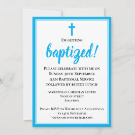 モダンエレガント洗礼 招待状