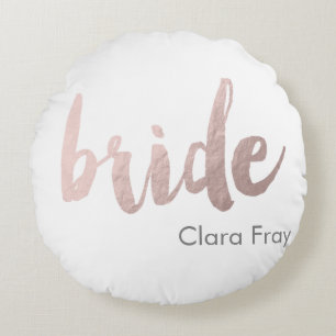 モダンエレガント澄んフェイクバラ金ゴールド「花嫁」 ラウンドクッション