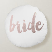 モダンエレガント澄んフェイクバラ金ゴールド「花嫁」 ラウンドクッション (裏面)