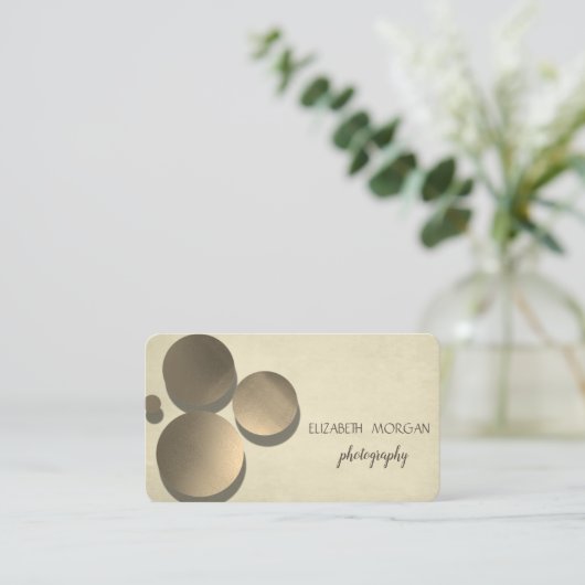 モダンエレガント点 名刺 (スタンド正面)