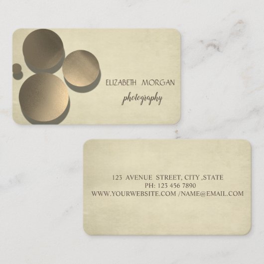 モダンエレガント点 名刺 (正面/裏面)