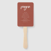 モダンエレガント焼れんが婚式プログラム ハンドファン (裏面)