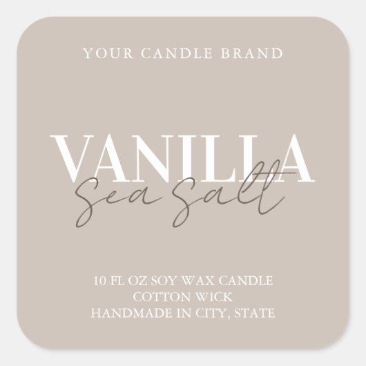 モダンエレガント燭台 スクエアシール (正面)