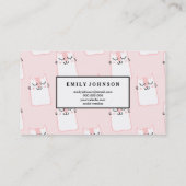 モダンエレガント猫のカスタマイズ型 名刺 (裏面)