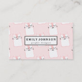 モダンエレガント猫のカスタマイズ型 名刺 (正面)