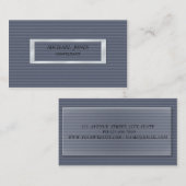 モダンエレガント男らし青ストライプ色 名刺 (正面/裏面)