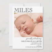 モダンエレガント発表 案内状 (正面)