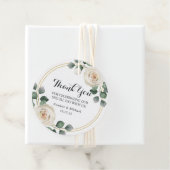 モダンエレガント白ローズ結婚ズ フェイバータグ (インサイチュ)