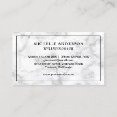 モダンエレガント白大理石トンボ 名刺 (裏面)