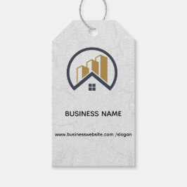 モダンエレガント白実在層 ギフトタグ