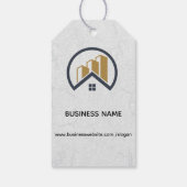 モダンエレガント白実在層 ギフトタグ (裏面)