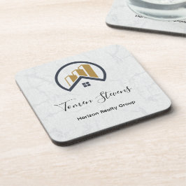 モダンエレガント白実在層 コースター