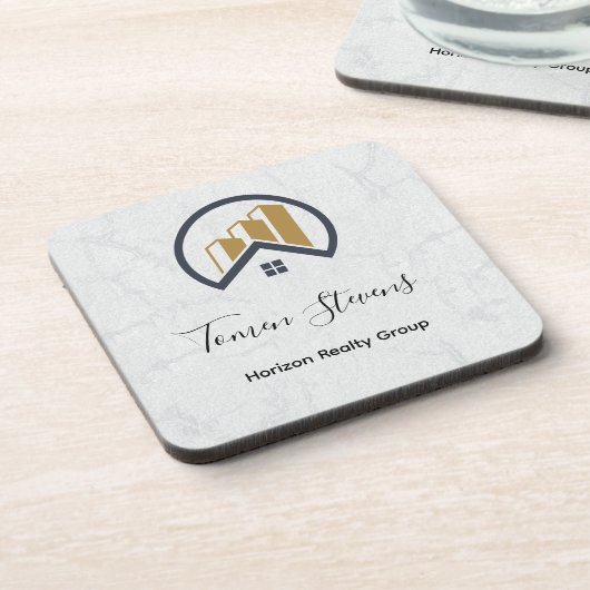 モダンエレガント白実在層 コースター (左側)