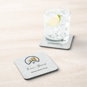 モダンエレガント白実在層 コースター (右側)