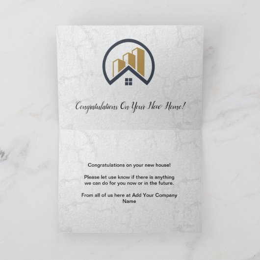 モダンエレガント白実在層 サンキューカード (内部)