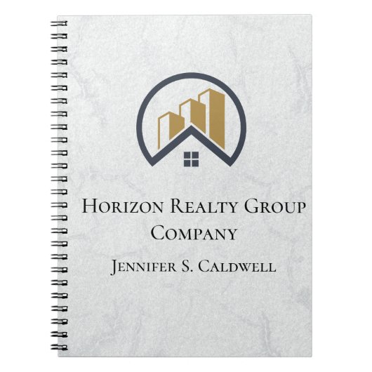 モダンエレガント白実在層 ノートブック (正面)