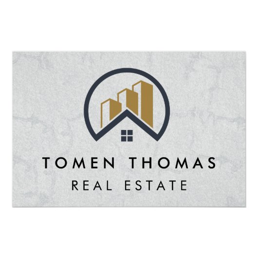 モダンエレガント白実在層 ポスター (正面)