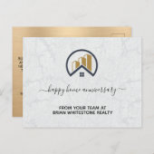 モダンエレガント白実在層 ポストカード (正面/裏面)