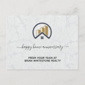 モダンエレガント白実在層 ポストカード (正面)