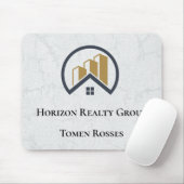 モダンエレガント白実在層 マウスパッド (マウス)