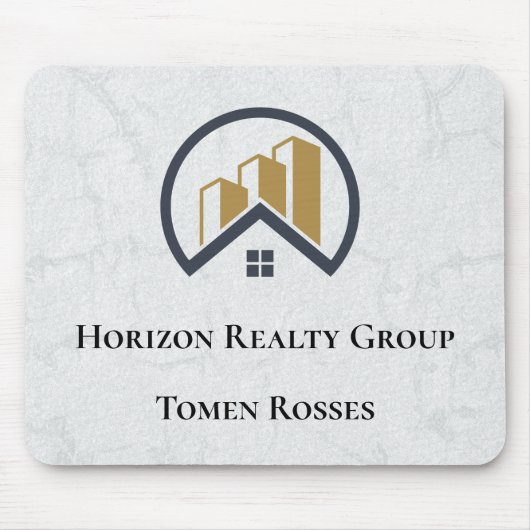 モダンエレガント白実在層 マウスパッド (正面)