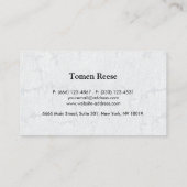 モダンエレガント白実在層 名刺 (裏面)