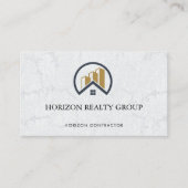 モダンエレガント白実在層 名刺 (正面)