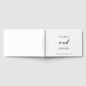 モダンエレガント白結婚色 ゲストブック (全面)