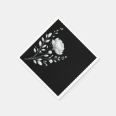 モダンエレガント白結婚色 スタンダードカクテルナプキン (角)