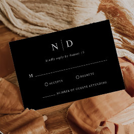 モダンエレガント白結婚色 出欠カード