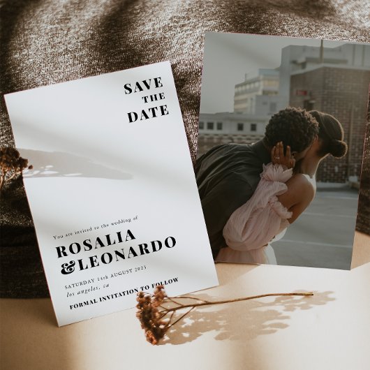 モダンエレガント白結婚色 招待状