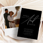 モダンエレガント白結婚色 招待状