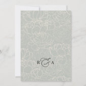 モダンエレガント白結婚色 招待状 (裏面)