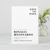 モダンエレガント白結婚色 招待状 (スタンド正面)