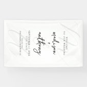 モダンエレガント白結婚色 横断幕 (横)