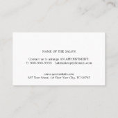 モダンエレガント白黒はっきりした美しい 割引カード (裏面)