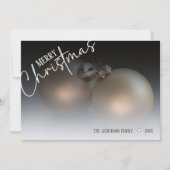 モダンエレガント白黒グラデーショカスタムン写真 シーズンカード (正面)