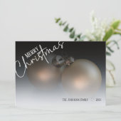 モダンエレガント白黒グラデーショカスタムン写真 シーズンカード (スタンド正面)